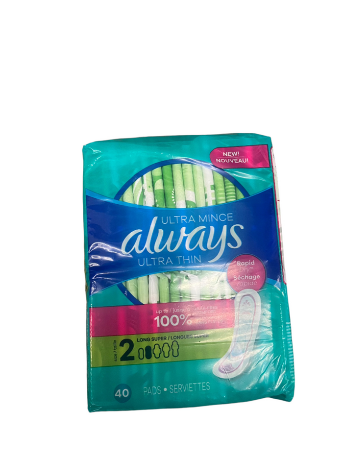 Always Ultra Thin 2-Long Super 40 count