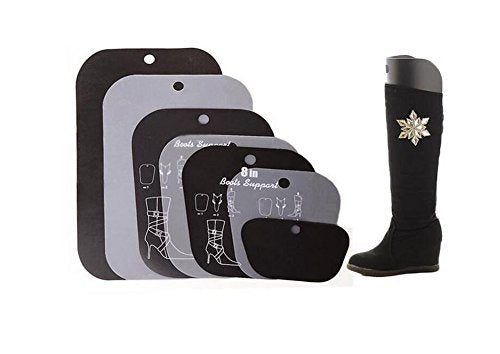 1Pair Multifunction Thicken Automatic Support Shape Shoe Tree- Tall Short Boot Shaper Tree Inserts Knee High Shoes Thigh Boot Holder Hanger for Women Lady Most Shoes (8'', Black)