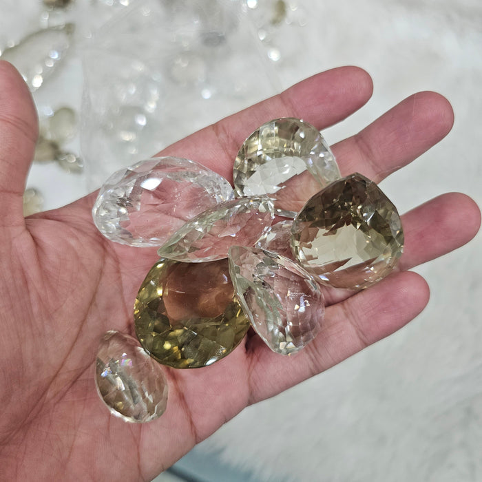 250/500 Grams of Faceted Himalayan Quartz / Smoky/Clear/ Brown | 20-60mm | 30-45pcs - The LabradoriteKing