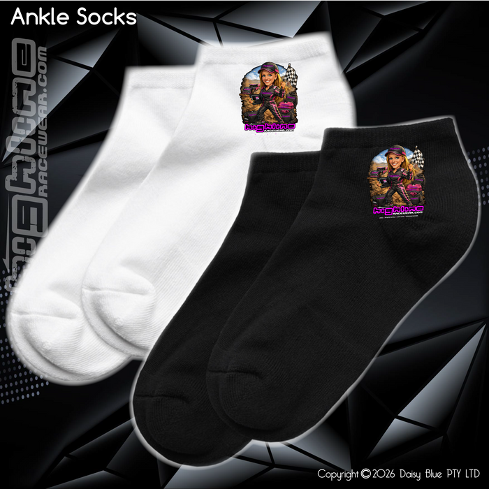 2pk Ankle Socks - Ai Custom Caricature