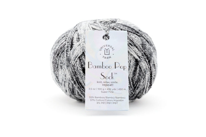 Bamboo Pop Sock Yarn Universal Yarn 401 Overcast Overcast