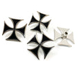 Black Iron Cross Stud Snap