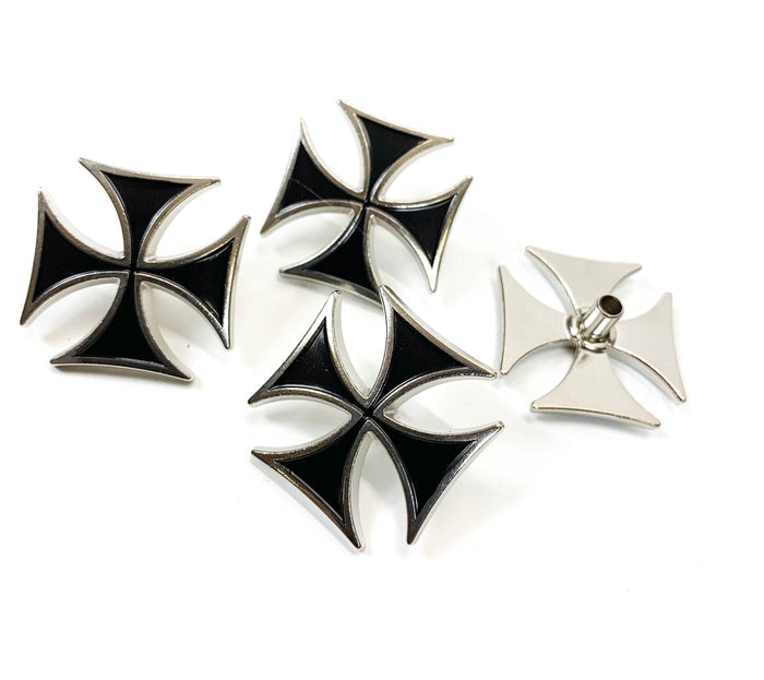 Black Iron Cross Stud Snap
