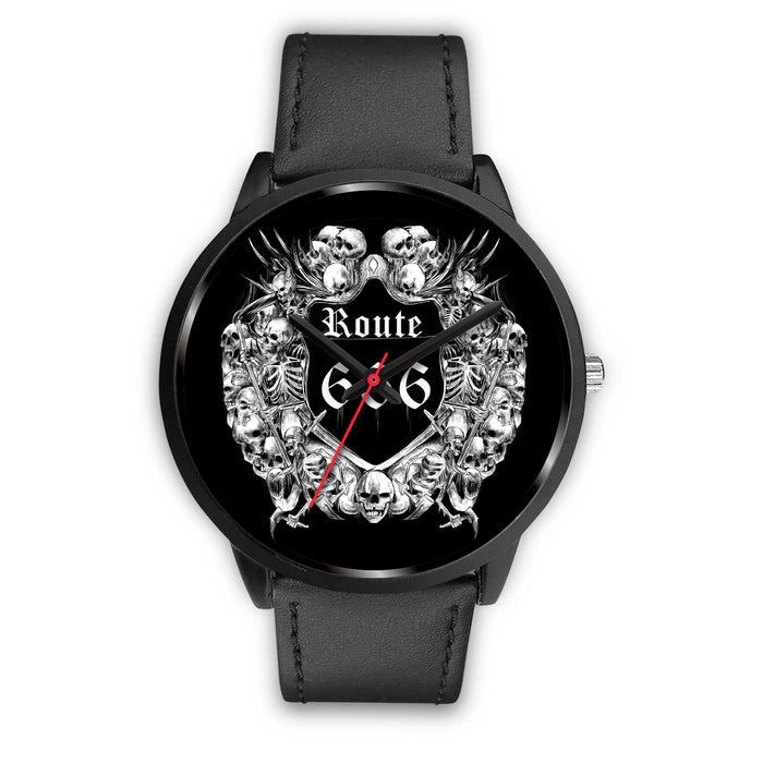 Black Leather Black Metal Mesh Black Link White Leather