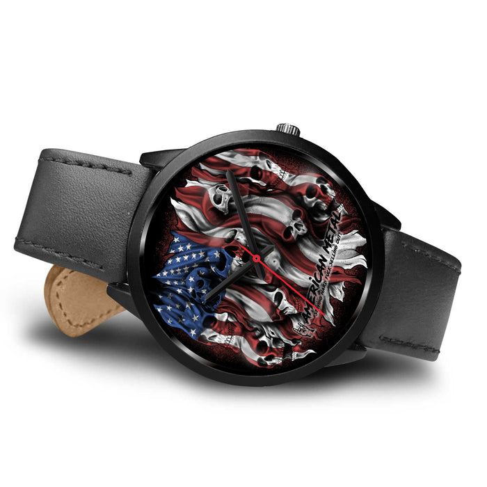 Black Leather Black Metal Mesh Black Link White Leather