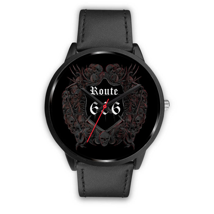 Black Leather Black Metal Mesh Black Link