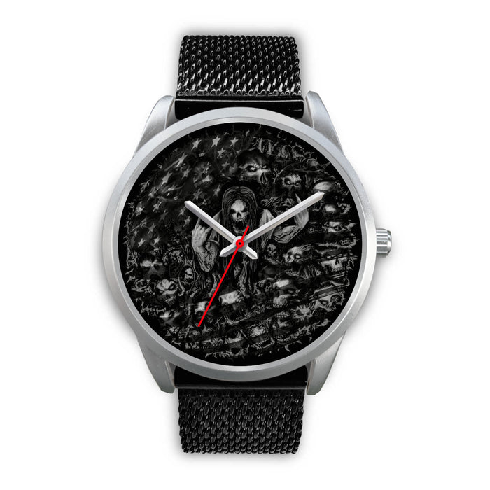 Black Metal Mesh Black Link Black Leather Silver Metal Mesh Silver Link