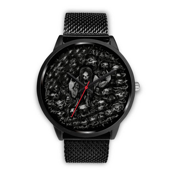 Black Metal Mesh Black Link Black Leather Silver Metal Mesh Silver Link
