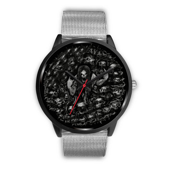 Black Metal Mesh Black Link Black Leather Silver Metal Mesh Silver Link