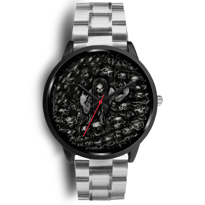 Black Metal Mesh Black Link Black Leather Silver Metal Mesh Silver Link