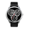 Black Metal Mesh Black Link Silver Metal Mesh Silver Link Black Leather