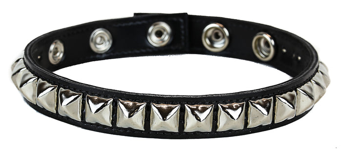 Black Patent 1 Row Black Studded Leather Armlet Armband