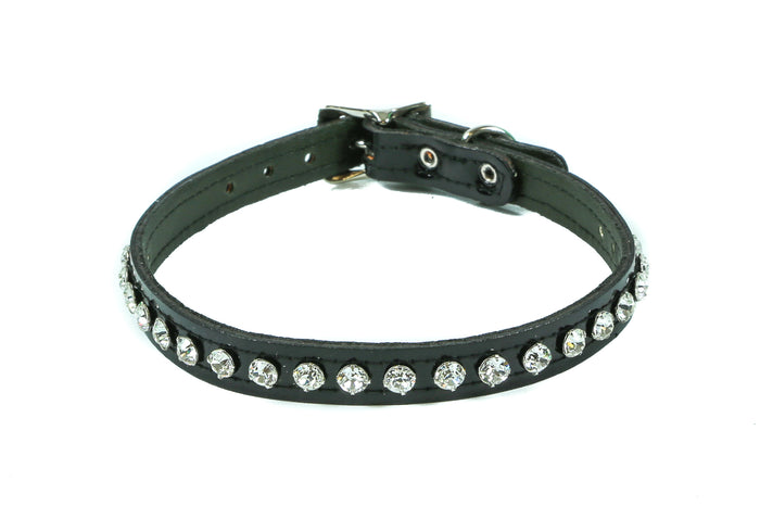 Black Patent Crystal  Swarovski Rhinestone Choker