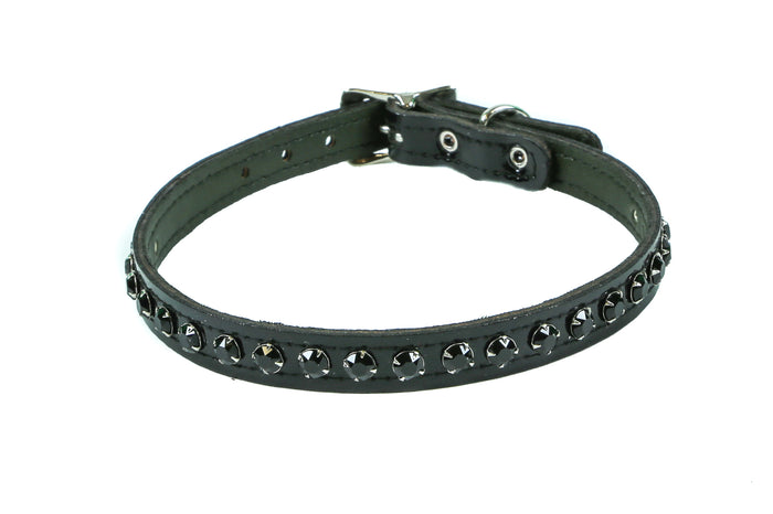Black Patent Jet Swarovski Rhinestone Choker