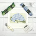 Blue Poppy Needlepoint Kit -Blue Hydrangea 6" x 4"