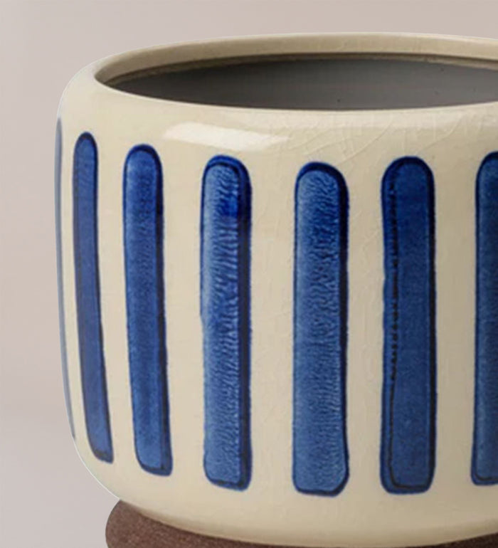 Blue Stripe Pot