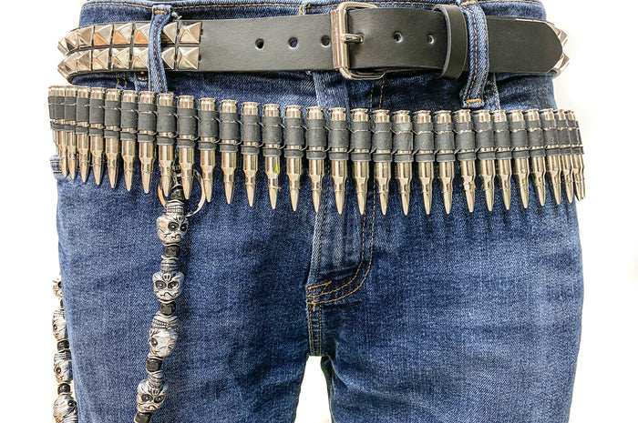 Bullet Belt Black Shell Nickel Tips Nickel 'X' Link