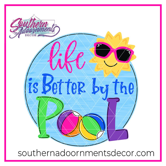 By the Pool Template & Digital Cut File