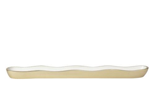 Champagne & Enamel Wave Edge Dish