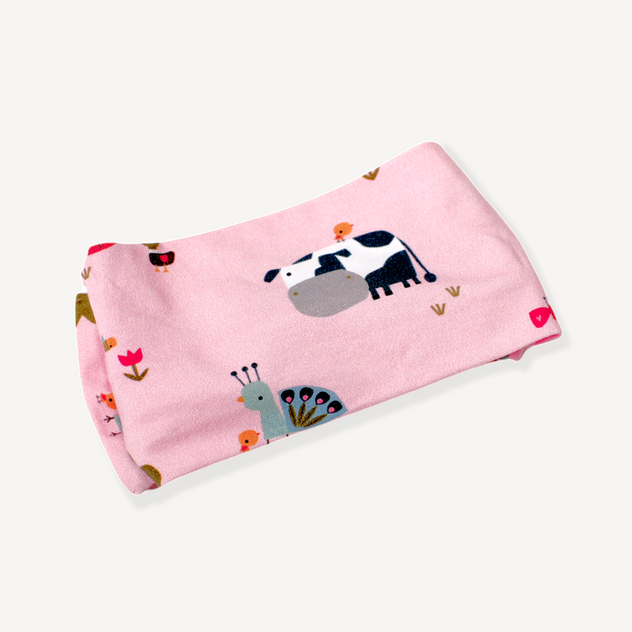 Organic Chick Farm Bow Headband for Baby Girls