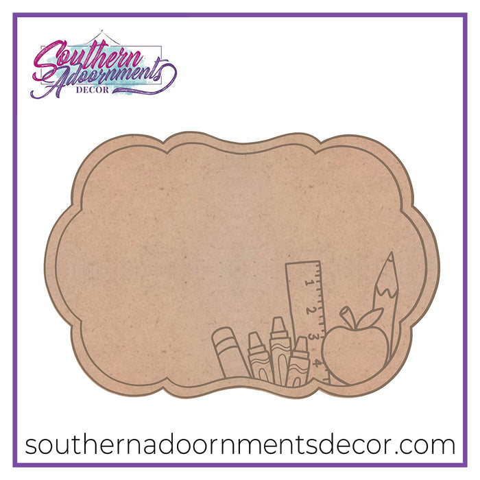 Classroom Chalkboard Sign Blank