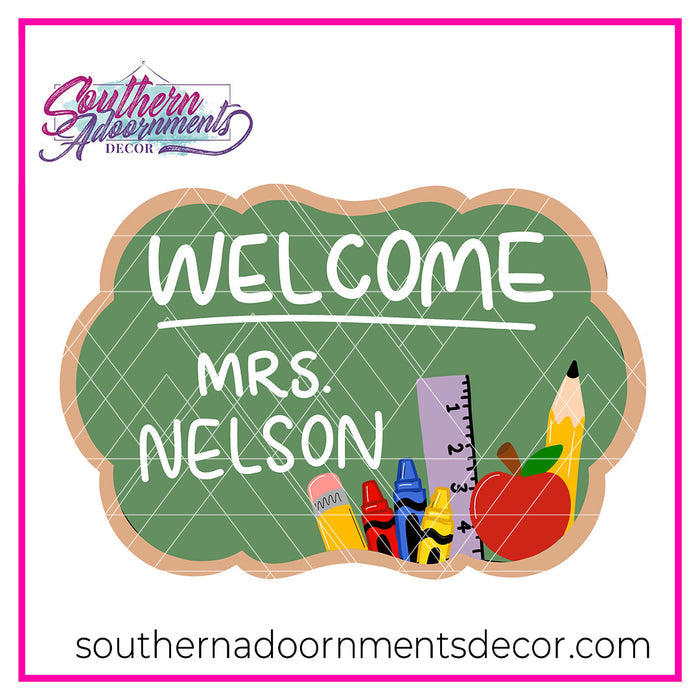 Classroom Chalkboard Sign Template & Digital Cut File