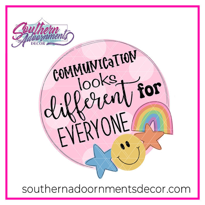 Communication Sign Template & Digital Cut File