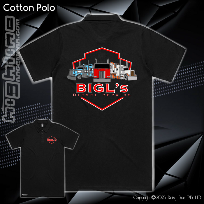 Cotton Polo - Big L's Diesel Repairs