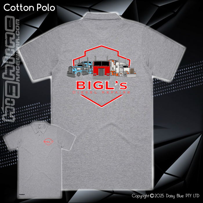 Cotton Polo - Big L's Diesel Repairs