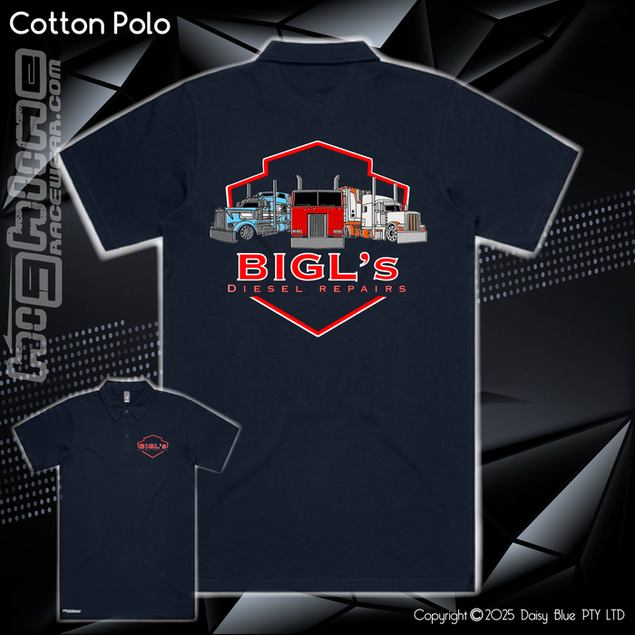 Cotton Polo - Big L's Diesel Repairs