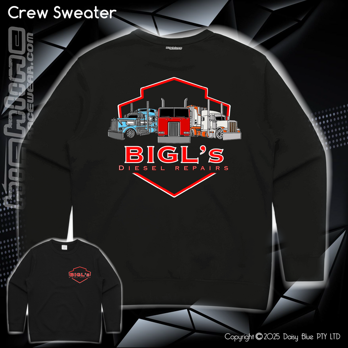 Crew Sweater - Big L's Diesel Repairs