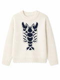 Cropped Lobster Sweater-Sweaters-Uniquities