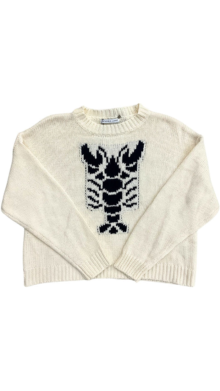 Cropped Lobster Sweater-Sweaters-Uniquities