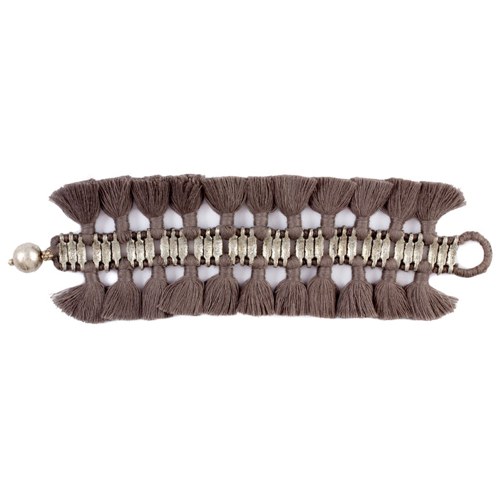 Double Charming Bracelet in Taupe - Handmade in Egypt