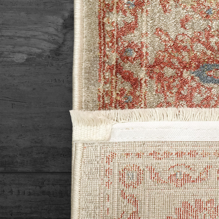 Dynamic Rugs Ella 3981-813 Taupe/Ivory/Red Rug