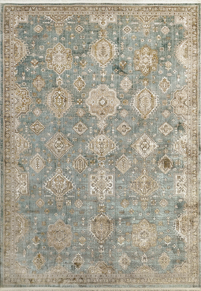 Dynamic Rugs Ella 3985-850 Taupe/Blue Rug
