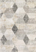 Quartz 27070-999 Ivory/Slate Rug - Blend Of Viscose And