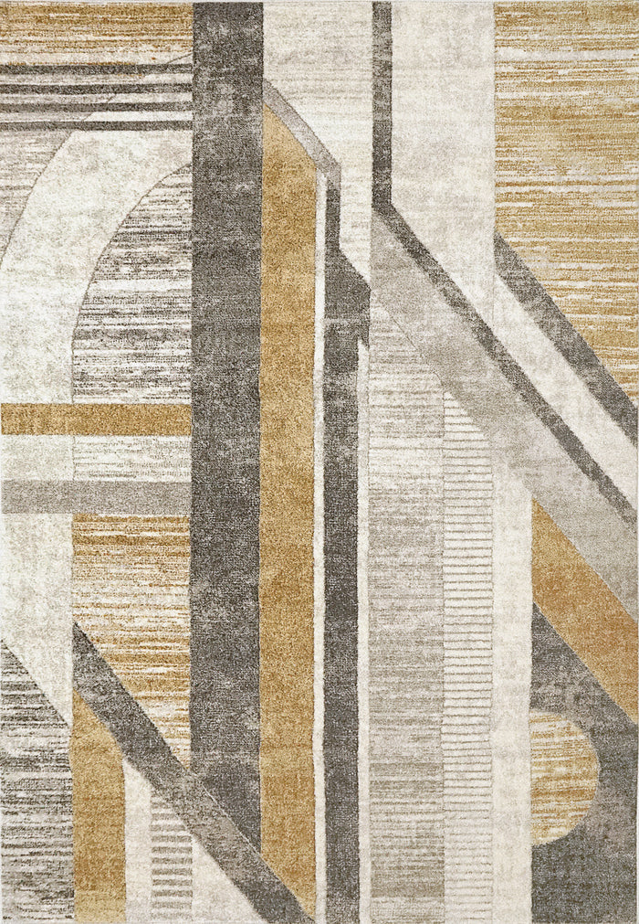 Dynamic Rugs Zahara 4415-970 Grey/Gold Rug