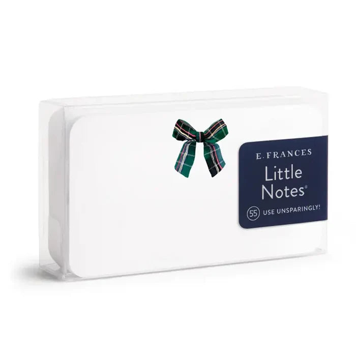 E Frances Little Notes -Plaid Bow