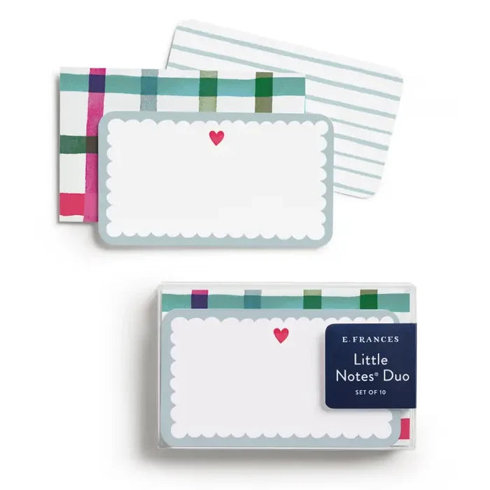 E Frances Little Notes Duo Set -Scalloped Hearts