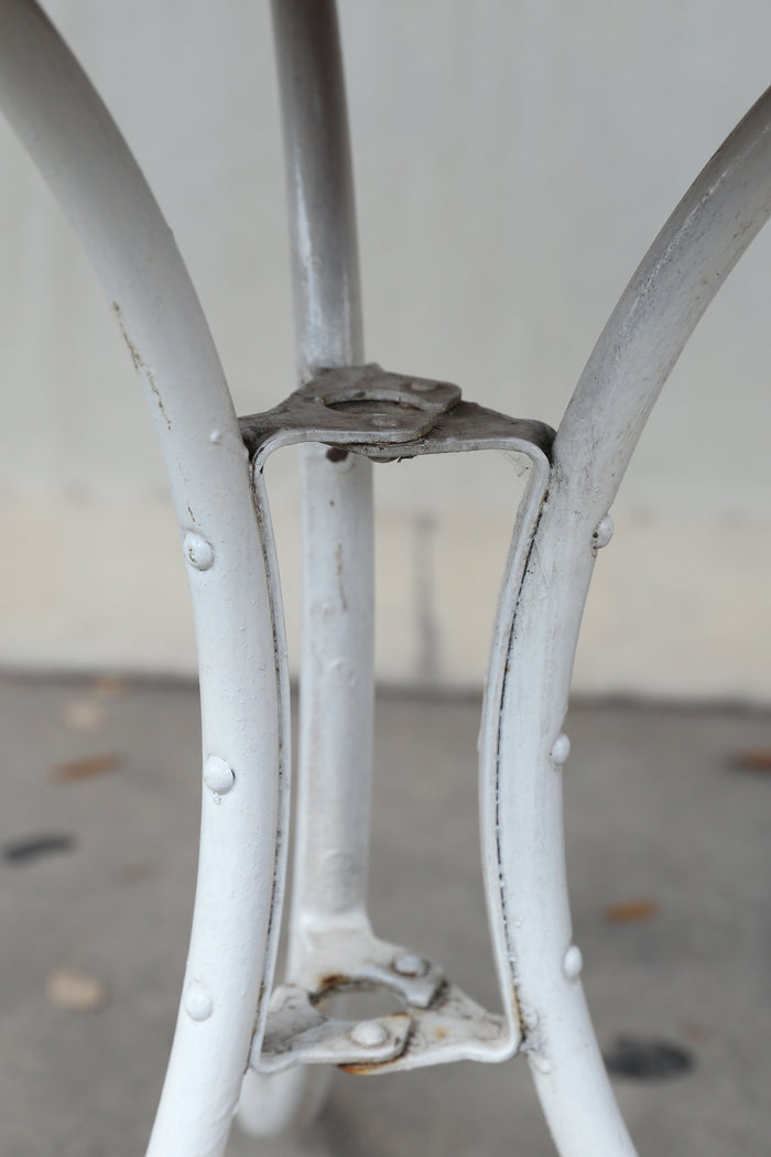 Early 20th Century Painted White Metal Outdoor Garden Patio Table