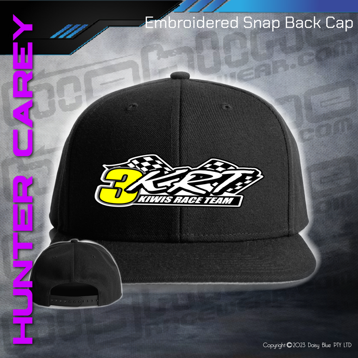 Embroidered Snap Back CAP - Hunter Carey