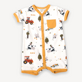Organic Farm Short Romper for Babies by Viverano