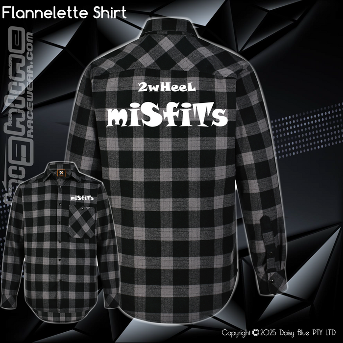 Flannelette Shirt - 2Wheel Misfits