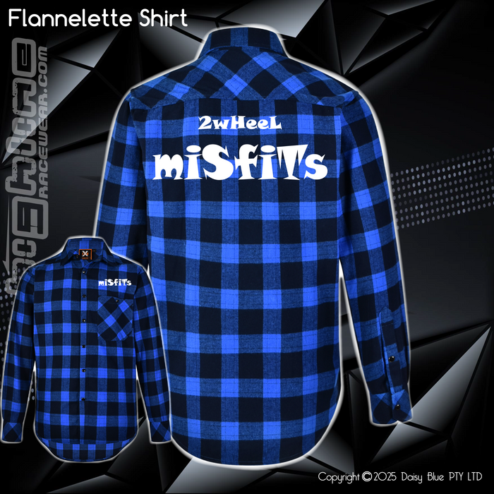 Flannelette Shirt - 2Wheel Misfits