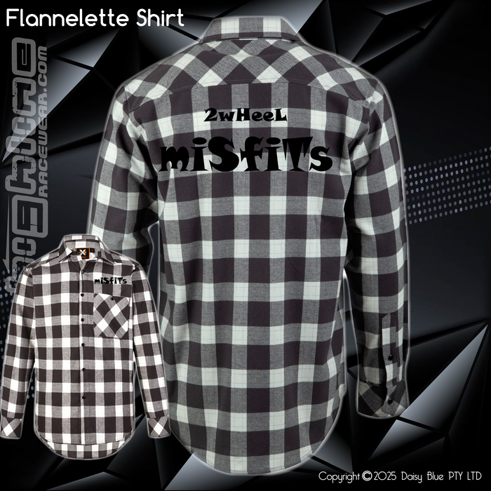Flannelette Shirt - 2Wheel Misfits