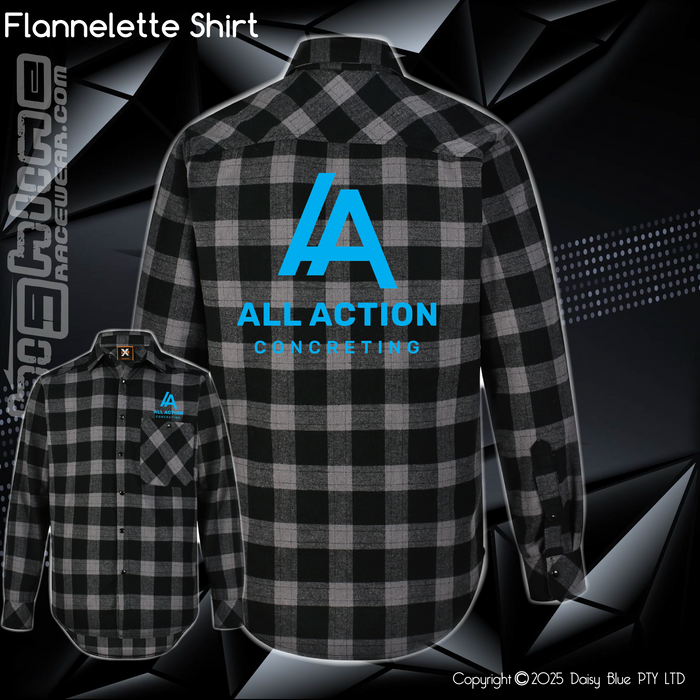 Flannelette Shirt - All Action Concreting