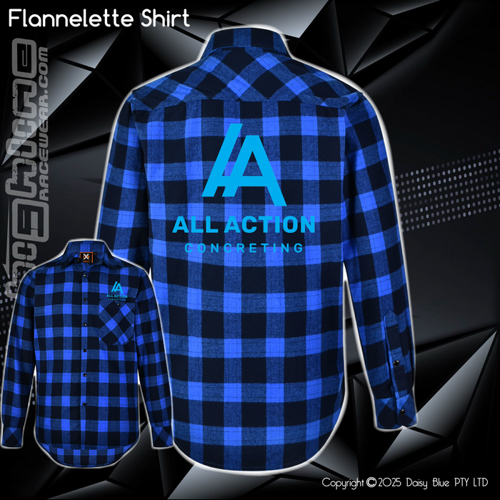 Flannelette Shirt - All Action Concreting