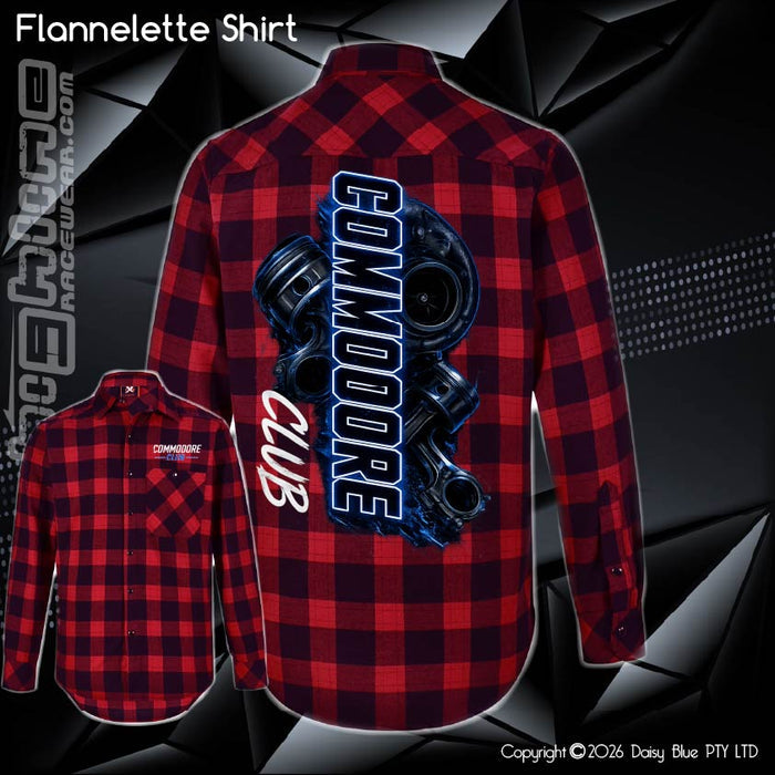 Flannelette Shirt - CC Neon Blue