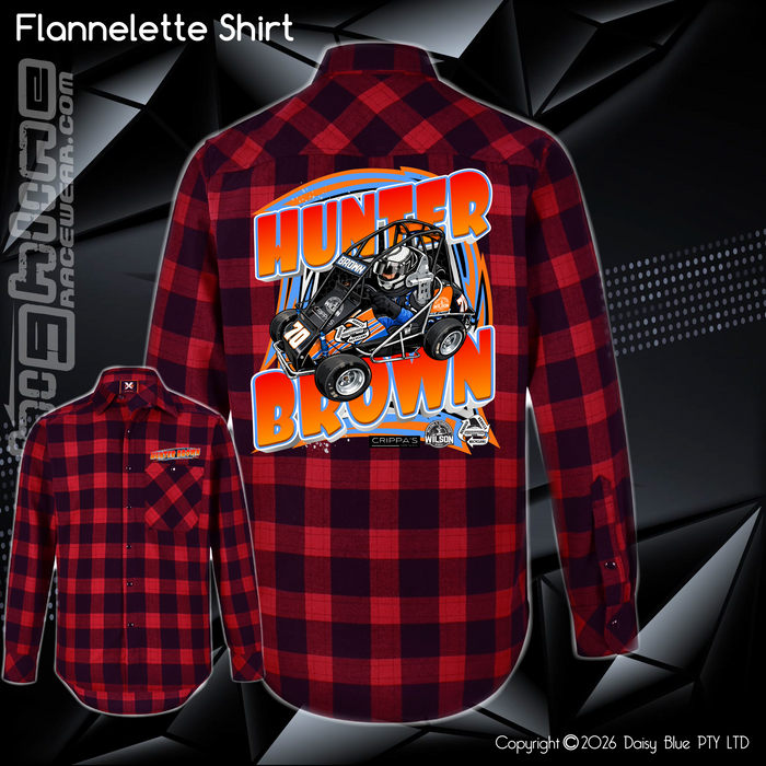 Flannelette Shirt - Hunter Brown